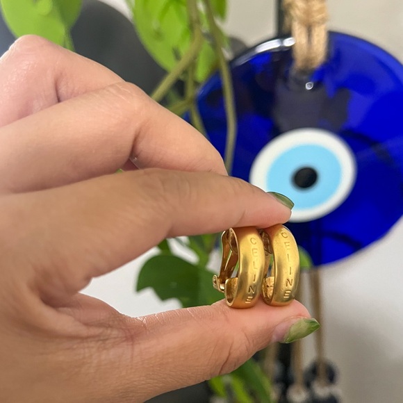 Celine Jewelry - AUTHENTIC CELINE Gold Clip On Earrings